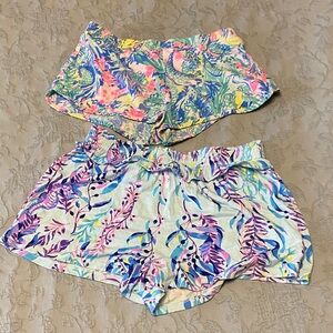 Girls Lilly Pulitzer shorts size 12-14 XL lot of 2 pair